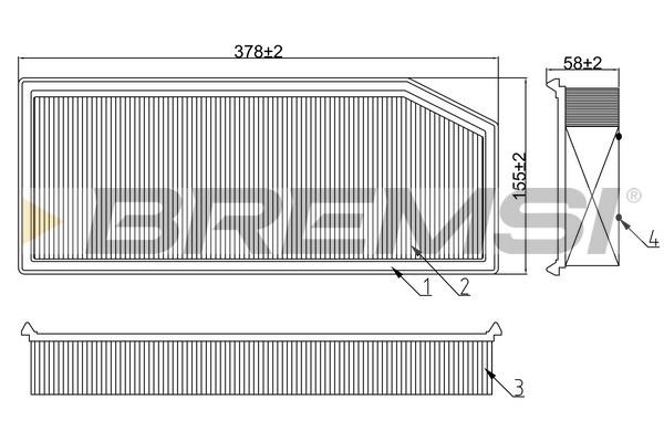 Bremsi FA0649 Air filter FA0649