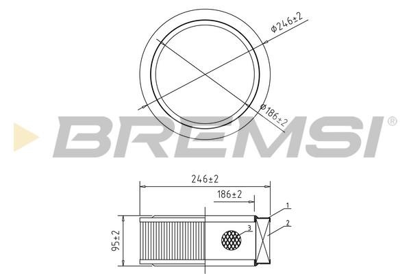 Bremsi FA1586 Air filter FA1586