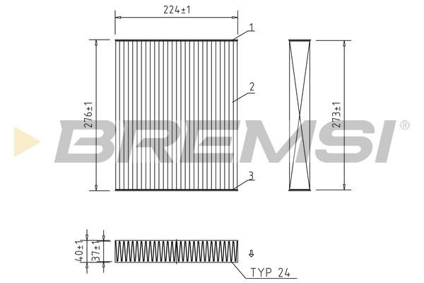 Bremsi FC0422C Filter, interior air FC0422C