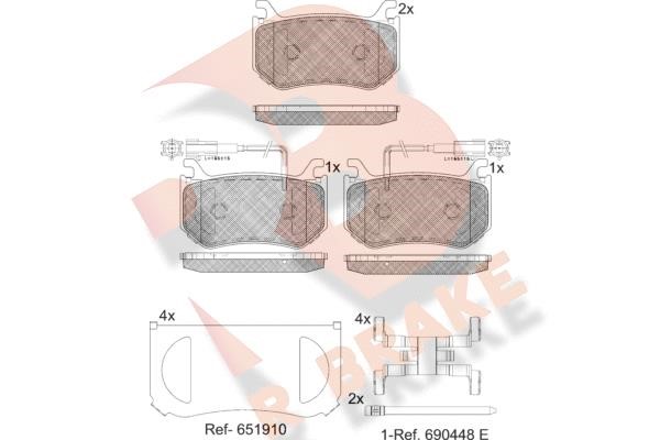 R Brake RB2302 Brake Pad Set, disc brake RB2302