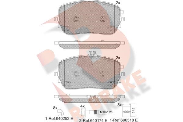 R Brake RB2365 Brake Pad Set, disc brake RB2365