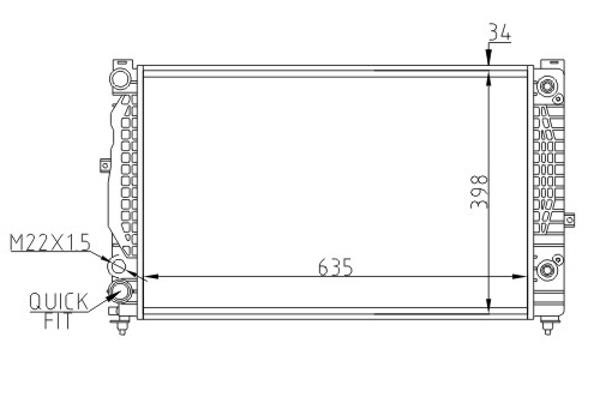 Hart 600 871 Radiator, engine cooling 600871