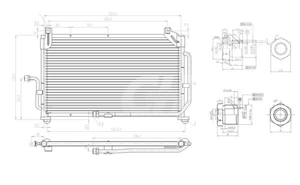 Aircon condenser Daewoo Matiz: 602447 Hart AC Condenser