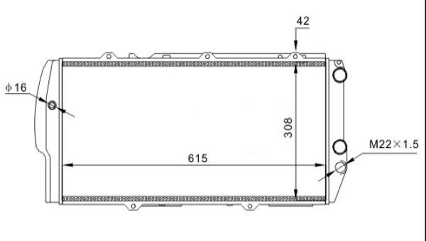 Engine cooling radiator Hart 600 372