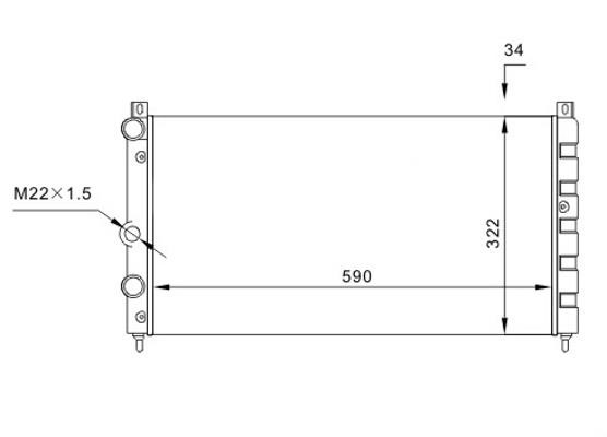 Hart 601 704 Radiator, engine cooling 601704