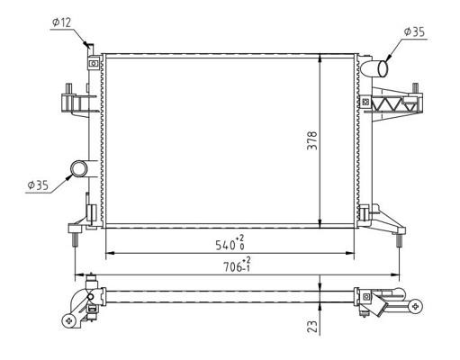 Hart 603 081 Radiator, engine cooling 603081