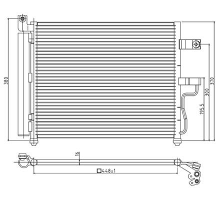 Air conditioner condenser Hyundai Accent: 605730 Hart AC Condenser