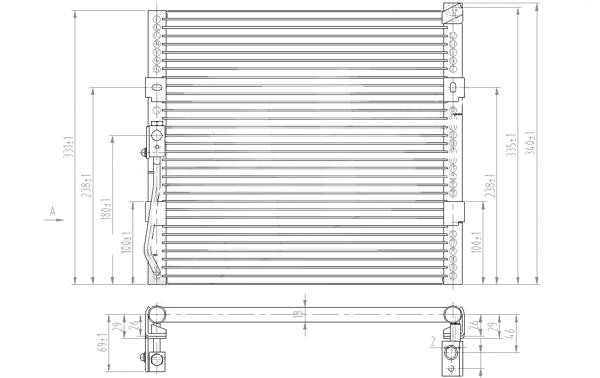 Air con condenser Rover 200: 606100 Hart AC Condenser