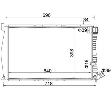 Engine cooling radiator Hart 605 882