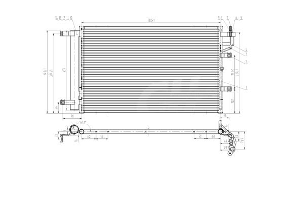 Air con condenser KIA Spectra (Kia Spectra): 607432 Hart AC Condenser