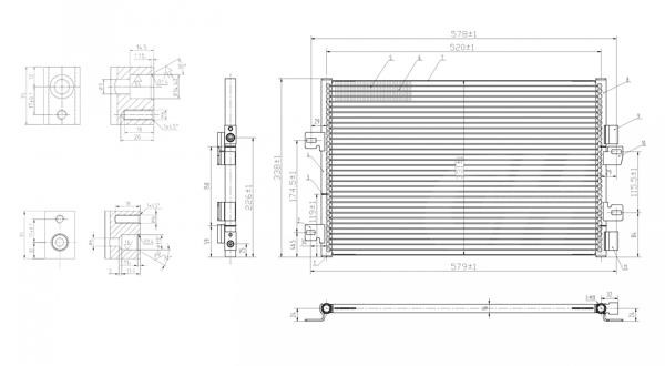 Air conditioner condenser Nissan Kubistar: 607802 Hart AC Condenser