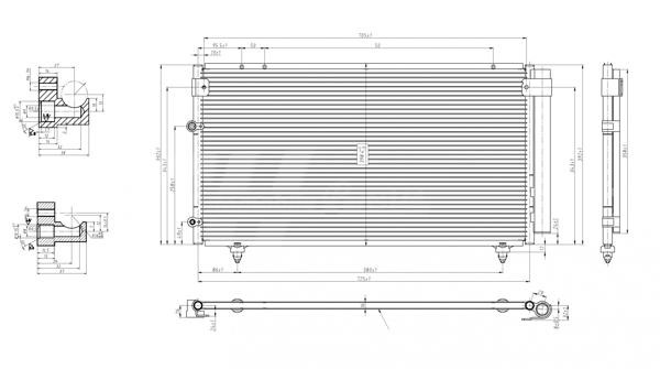 Hart 607 803 Condenser, air conditioning 607803