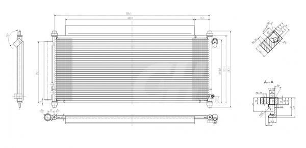 Aircon condenser Honda Jazz: 607806 Hart AC Condenser
