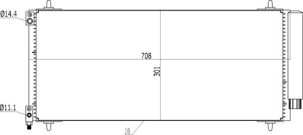 Air con condenser Peugeot 607: 614499 Hart AC Condenser
