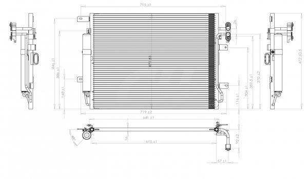 Air conditioner condenser Land Rover: 616789 Hart AC Condenser