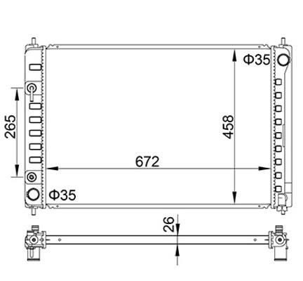 Engine cooling radiator Hart 622 282