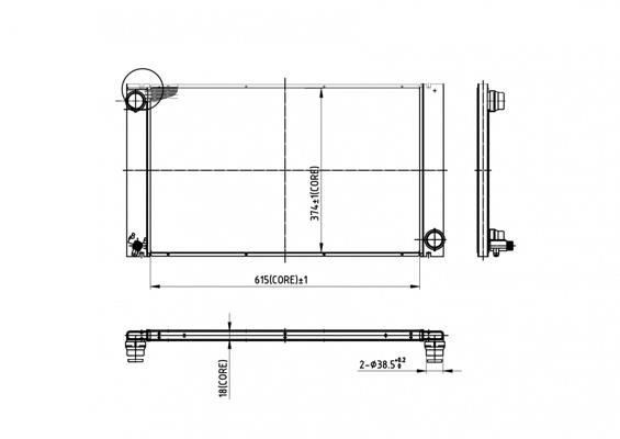 Engine cooling radiator Hart 620 334
