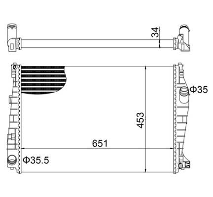 Engine cooling radiator Hart 621 997