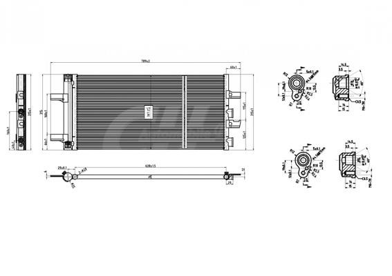 Air con condenser Mini: 641042 Hart AC Condenser