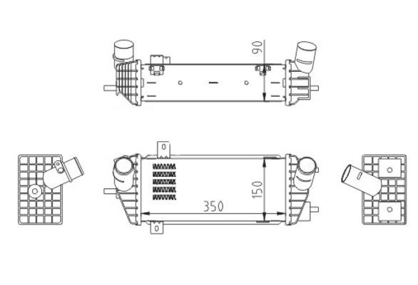 Hart 642 839 Intercooler, charger 642839