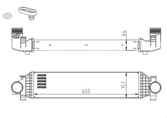 Hart 643 018 Intercooler, charger 643018