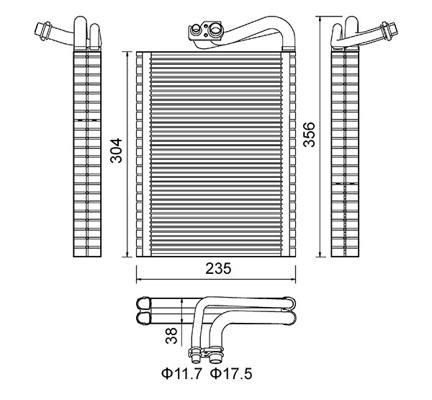 644050 Hart Air conditioner evaporator