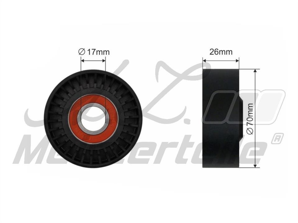 A.Z. Meisterteile AZMT-20-031-1066 Deflection/guide pulley, v-ribbed belt AZMT200311066