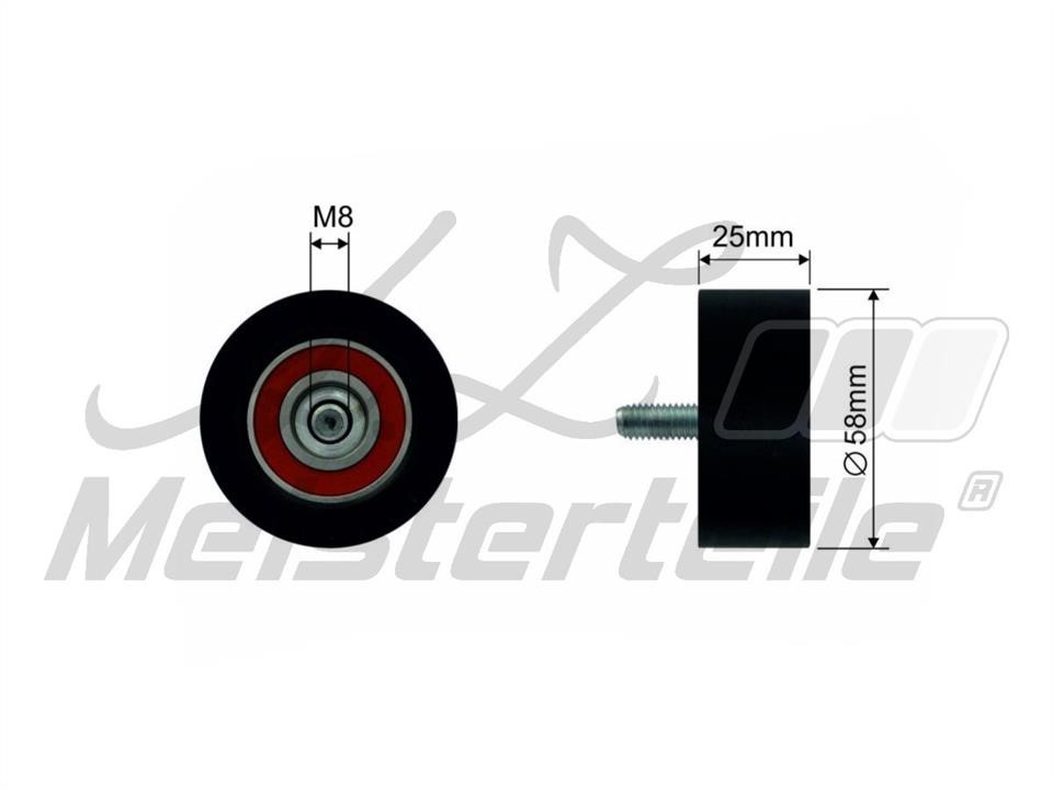 A.Z. Meisterteile AZMT-20-031-1425 Deflection/guide pulley, v-ribbed belt AZMT200311425