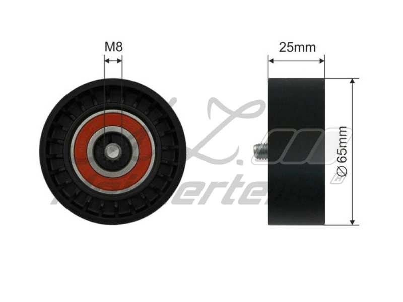 A.Z. Meisterteile AZMT-20-031-2080 Deflection/guide pulley, v-ribbed belt AZMT200312080
