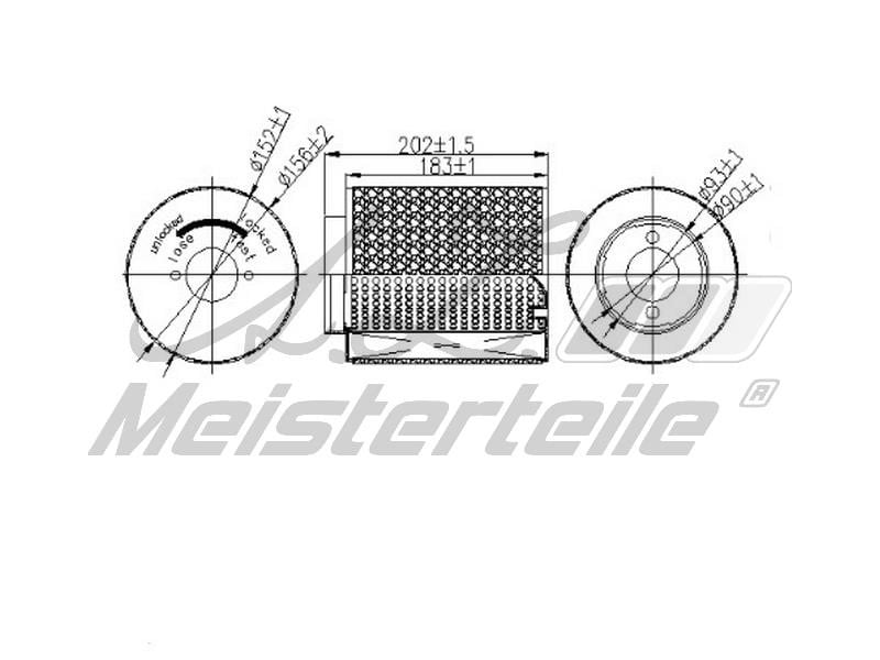 A.Z. Meisterteile AZMT-41-030-1961 Air filter AZMT410301961