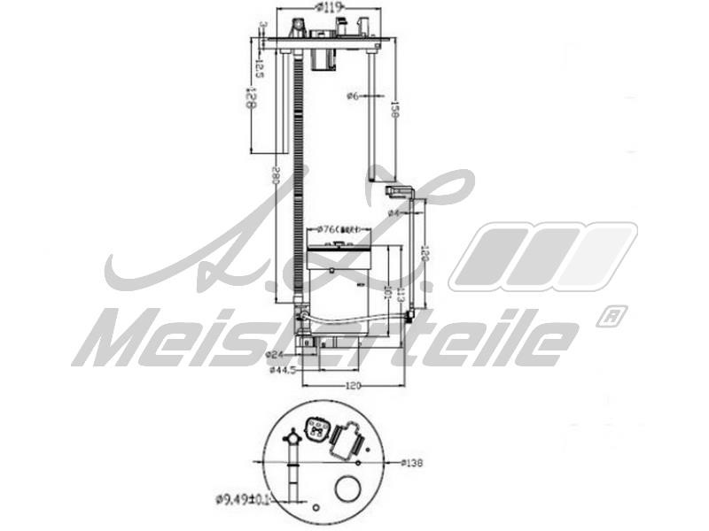 A.Z. Meisterteile AZMT-41-020-1458 Fuel filter AZMT410201458