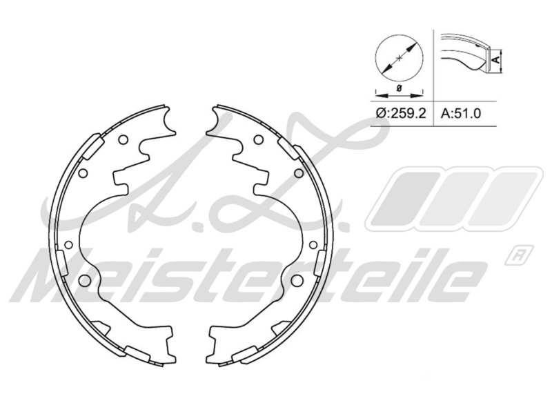 A.Z. Meisterteile AZMT-44-026-1350 Brake shoe set AZMT440261350