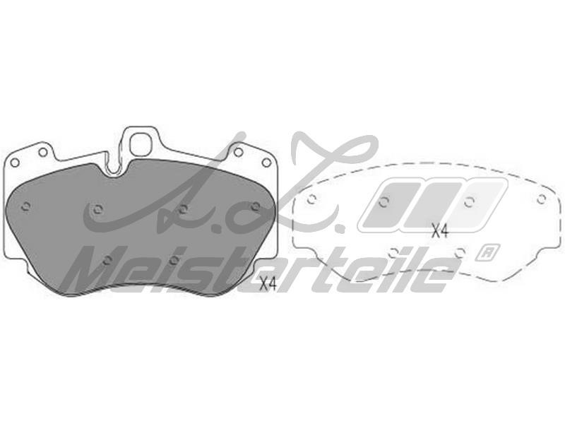 A.Z. Meisterteile AZMT-44-022-2642 Brake Pad Set, disc brake AZMT440222642