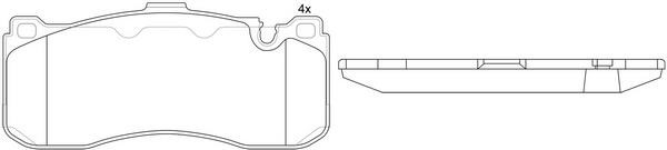 FiT FP1371 Brake Pad Set, disc brake FP1371