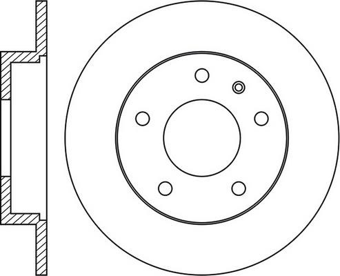 FiT FR0194 Rear brake disc, non-ventilated FR0194