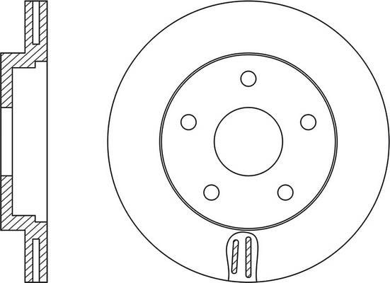 FiT FR0195V Front brake disc ventilated FR0195V
