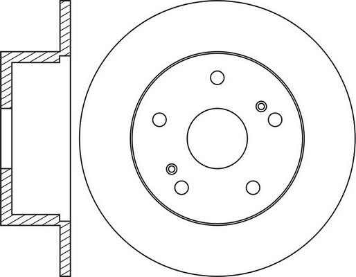 FiT FR0202 Rear brake disc, non-ventilated FR0202