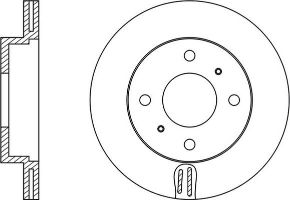 FiT FR0216V Front brake disc ventilated FR0216V