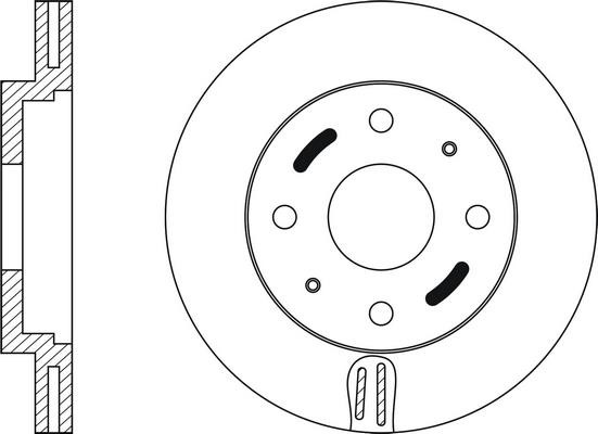 FiT FR0227V Front brake disc ventilated FR0227V