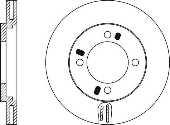 FiT FR0117V Front brake disc ventilated FR0117V