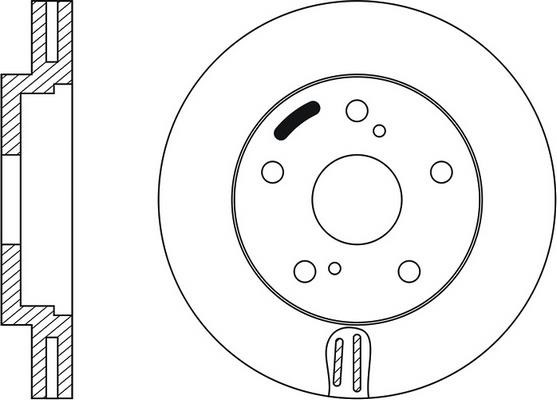 FiT FR0119V Front brake disc ventilated FR0119V