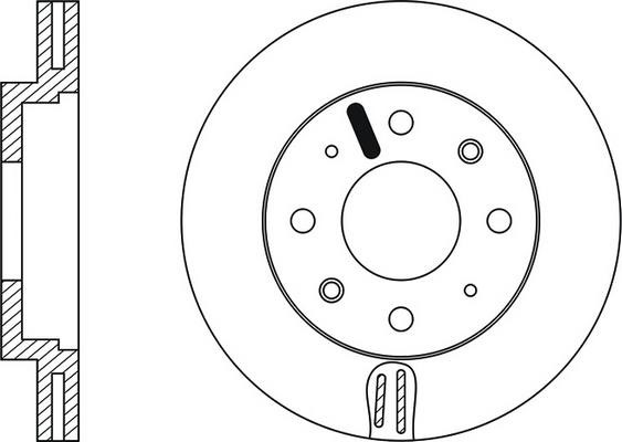 FiT FR0121V Front brake disc ventilated FR0121V