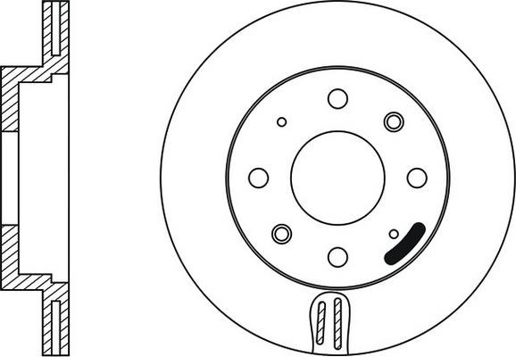 FiT FR0134V Front brake disc ventilated FR0134V