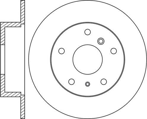 FiT FR0144 Rear brake disc, non-ventilated FR0144