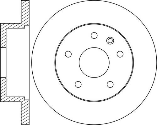 FiT FR0163 Unventilated front brake disc FR0163