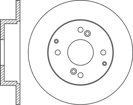 FiT FR0164 Rear brake disc, non-ventilated FR0164