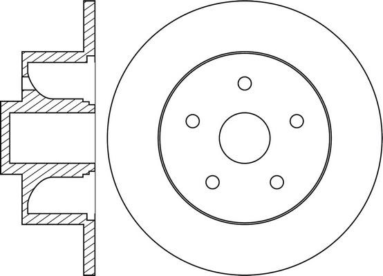FiT FR0184 Rear brake disc, non-ventilated FR0184