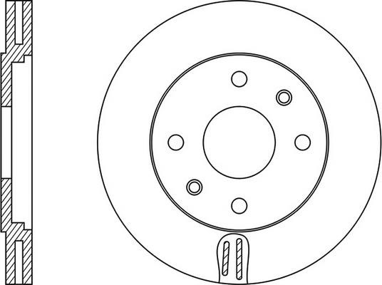 FiT FR0187V Front brake disc ventilated FR0187V