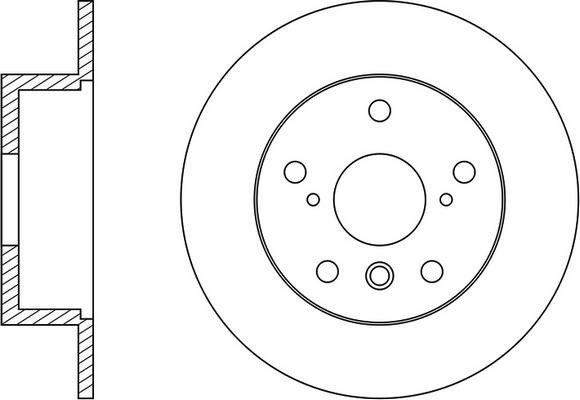 FiT FR0591 Rear brake disc, non-ventilated FR0591