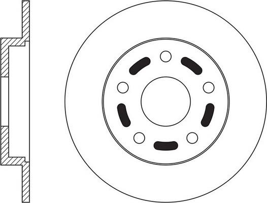 FiT FR0657 Rear brake disc, non-ventilated FR0657